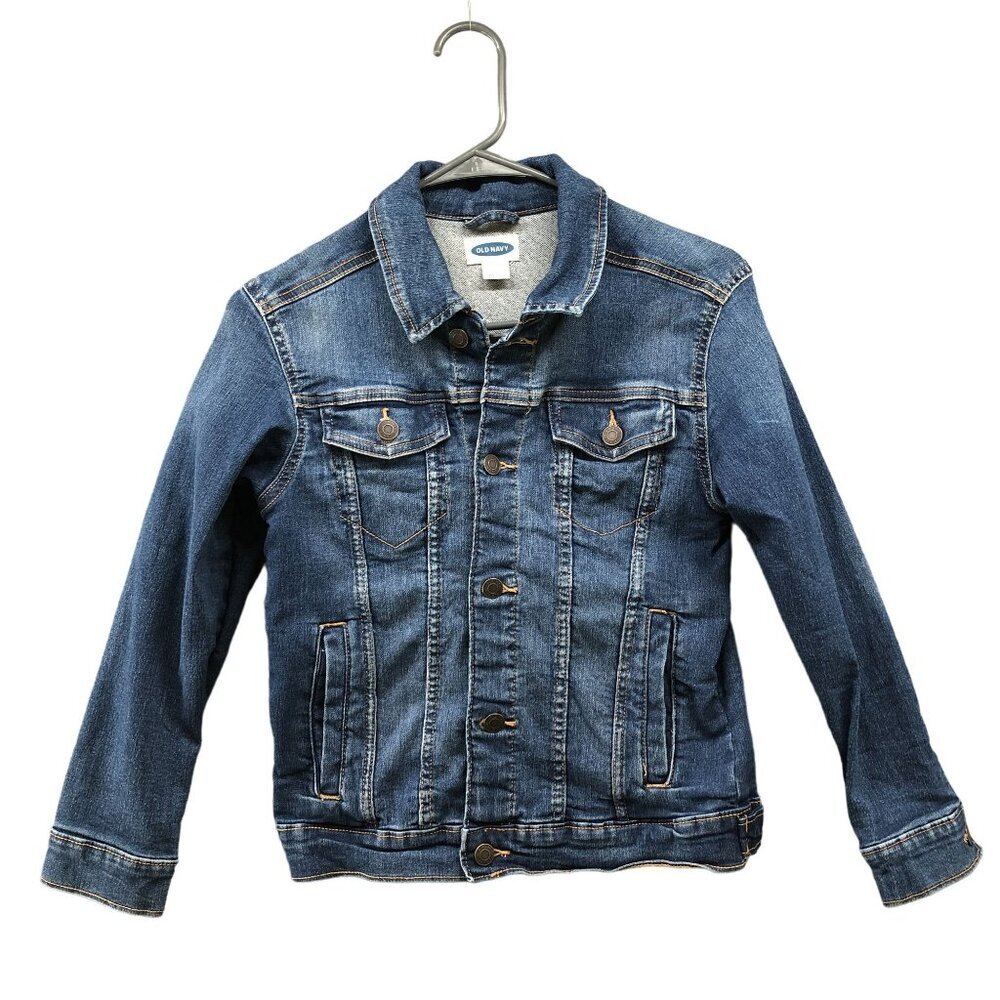 Old Navy Jean Jacket Kids L (10-12) Blue Denim Classic Trucker